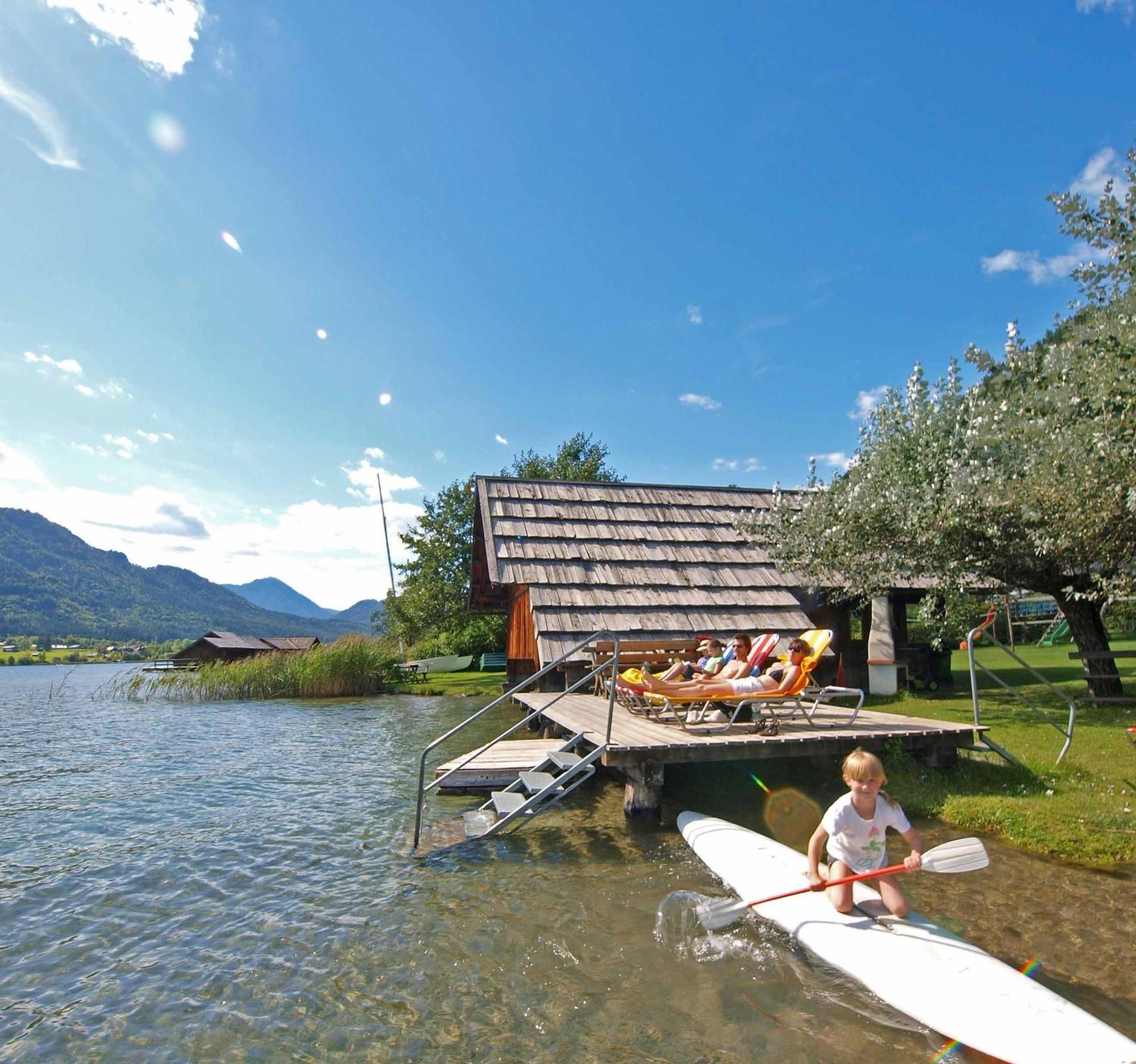 Ferienhof Obergasser Und Bergblick Weissensee Exterior foto